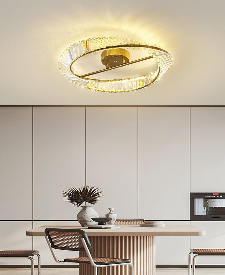 Metavaya Ceiling Lamp Crystal Rings Ceiling Lamp