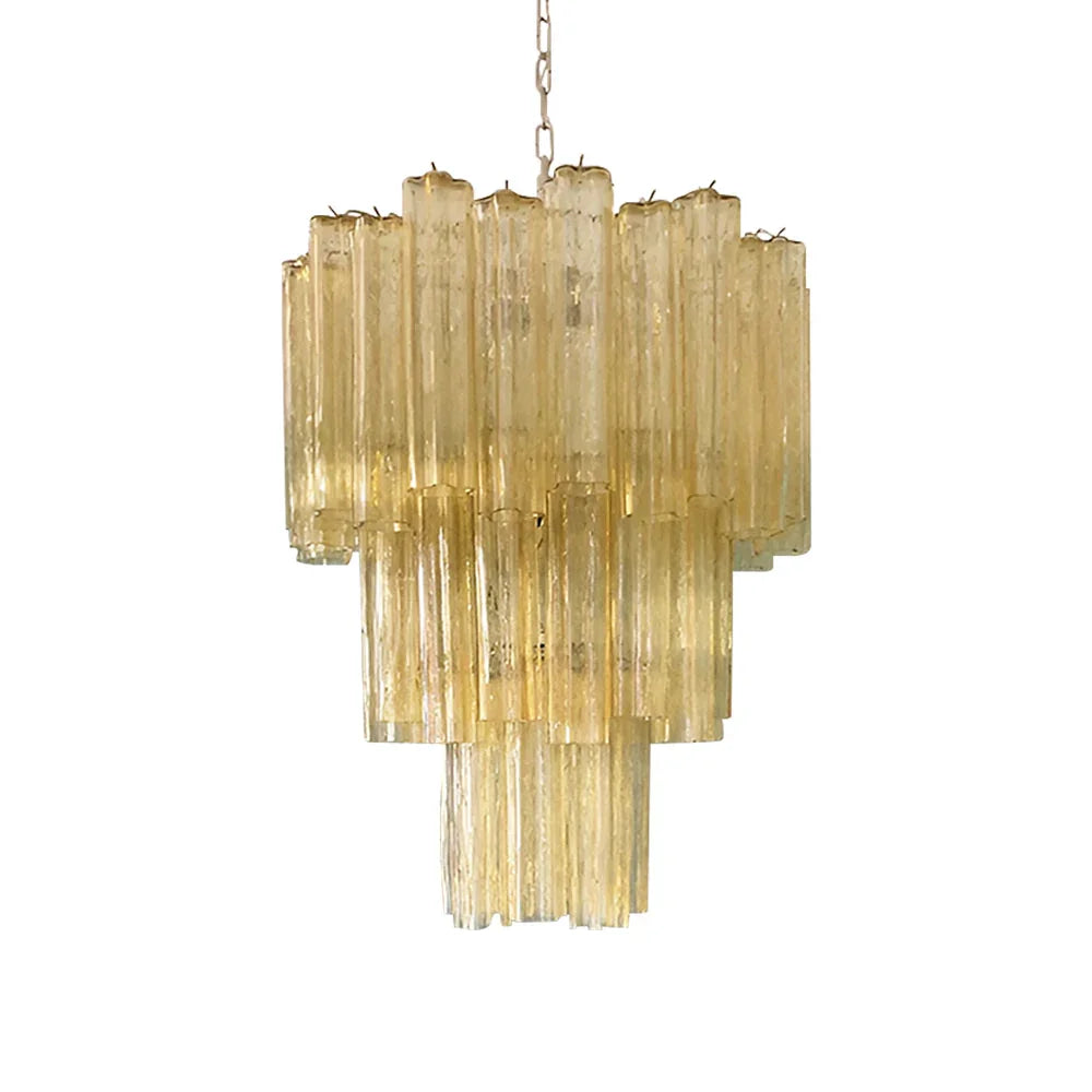 Elegant Yellow Tube Chandelier | Metavaya