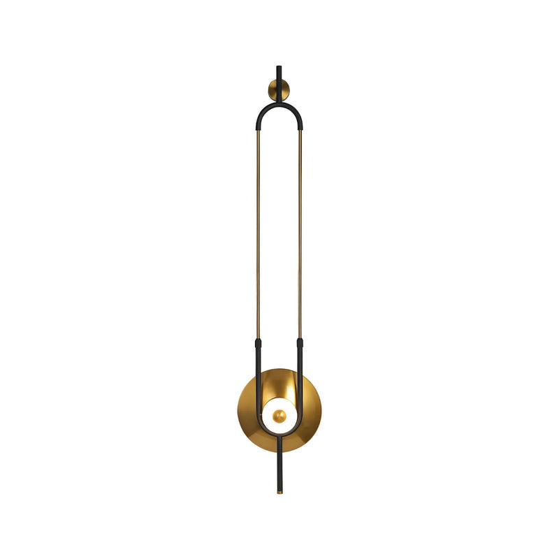 Metavaya Wall light Dia 25cm x H 115cm / ∅ 9.8″ x H 45.3″ / Gold / Warm white Ellipse Ring Marble Wall Light 662668826196 M2023121501-1