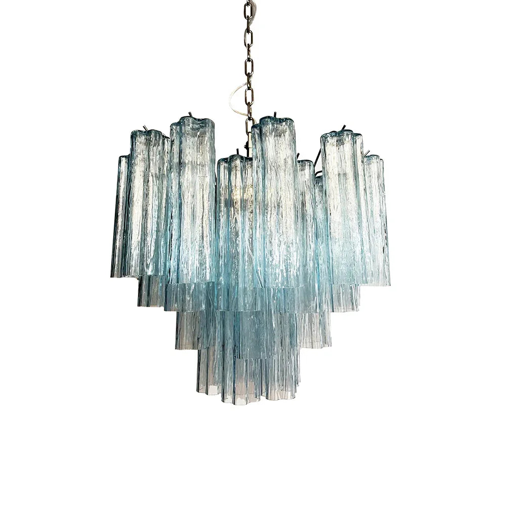 Fantastic Blue Tubes Chandelier | Metavaya