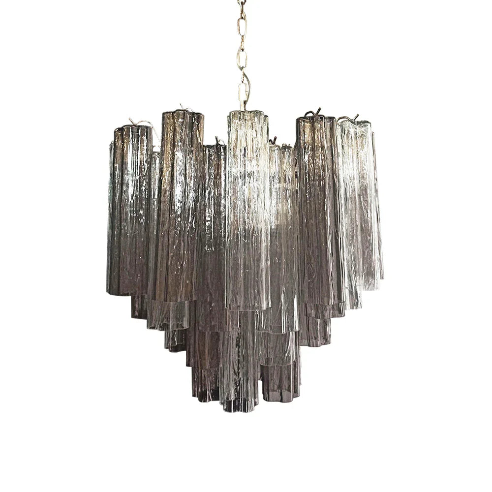 Fantastic Smoked Glass Tubes Chandelier | Metavaya