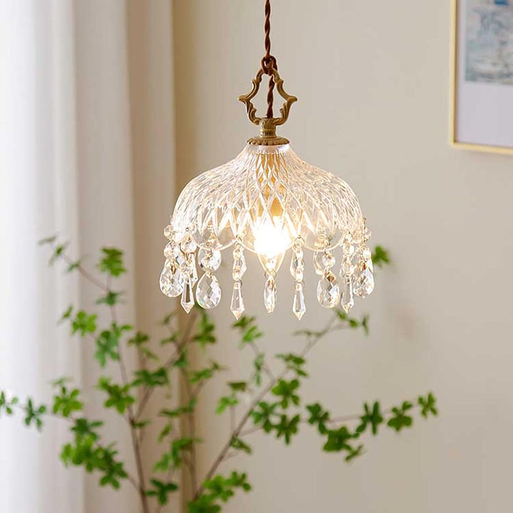 Metavaya Pendant light Dia 20cm x H 27cm / Gold French Style Pendant Light 129601752641 M2023042502-2