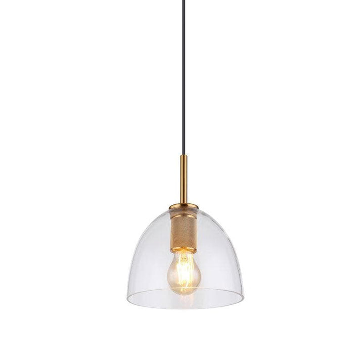 Metavaya Pendant lamp Cloche: Dia 20cm x H 27cm / Brass Glass Shaded Pendant Light 822706697847 M2022081501-3