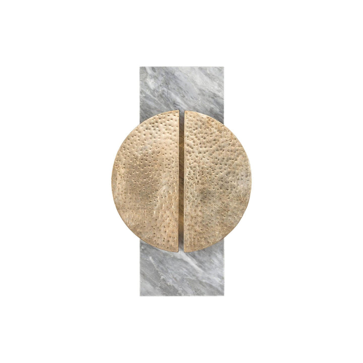 Metavaya Wall lamp Dia 20cm x H 35cm / ∅ 7.9″ x H 13.8″ / Gray marble+Gold / Warm Light Halo Wall lamp 6938617802127 M2023102004-3