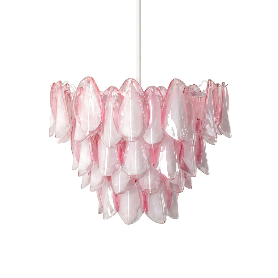 Large Pink Luxury Glass Chandelier