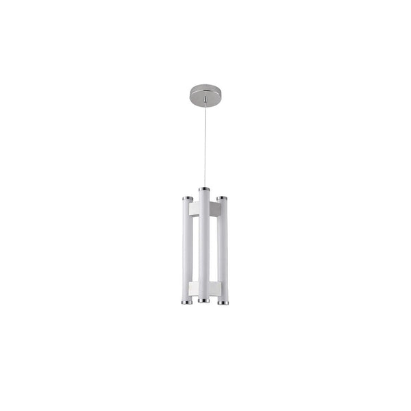 Metavaya Pendant Light Dia 18cm x H 30cm / ∅ 7.1″ x H 11.8″ / Chrome and White / Warm Light Lia Pendant Light 662668905747 M2024011103-1 Lia Pendant Light | Discount Sale