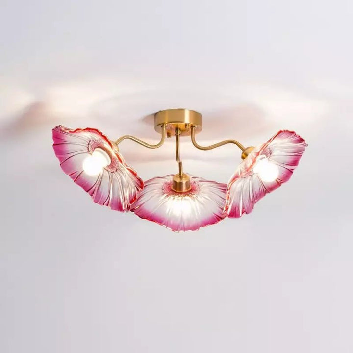 Metavaya Ceiling Lamp Lotus Leaf Glass Ceiling Lamp Lotus Leaf Glass Ceiling Lamp Sale