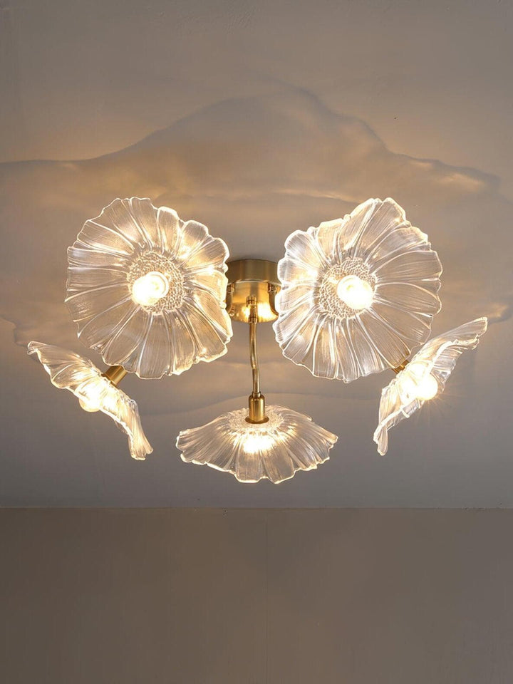 Metavaya Ceiling Lamp Lotus Leaf Glass Ceiling Lamp Lotus Leaf Glass Ceiling Lamp Sale