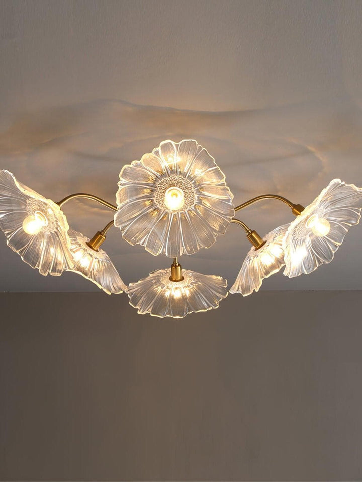 Metavaya Ceiling Lamp Lotus Leaf Glass Ceiling Lamp Lotus Leaf Glass Ceiling Lamp Sale