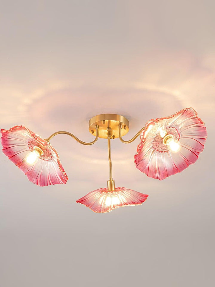 Metavaya Ceiling Lamp Lotus Leaf Glass Ceiling Lamp Lotus Leaf Glass Ceiling Lamp Sale