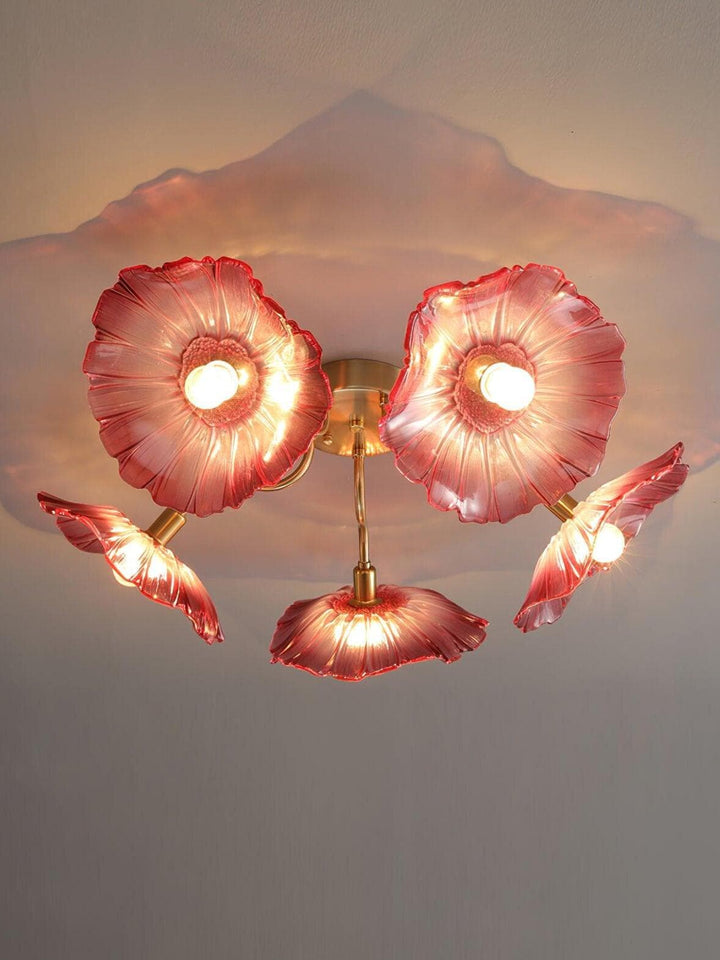 Metavaya Ceiling Lamp Lotus Leaf Glass Ceiling Lamp Lotus Leaf Glass Ceiling Lamp Sale