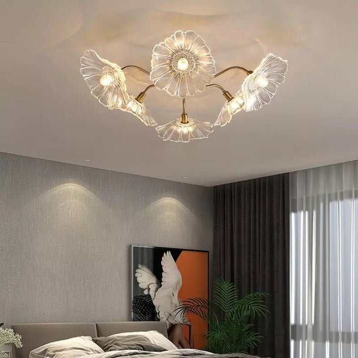 Metavaya Ceiling Lamp Lotus Leaf Glass Ceiling Lamp Lotus Leaf Glass Ceiling Lamp Sale