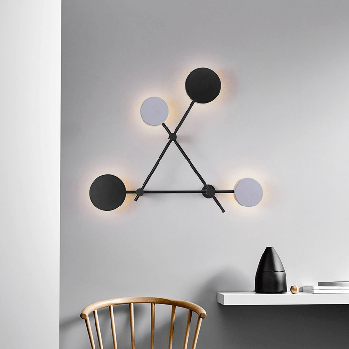 Metavaya Wall lamp Dia 83cm x H 65cm / ∅ 32.7″ x H 25.6″ / Gray + Black / Warm White Lride Wall Lamp 6938617819811 M2023121105-2 Liled Wall Lamp | Discount Sale