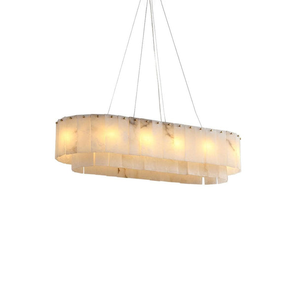 Metavaya Chandelier L 100cm x 35cm x H 20cm / L 39.4″ x L 13.7″ x H 7.9″ / Gold Marble Linear Chandelier 6938617789039 M2023100604-1