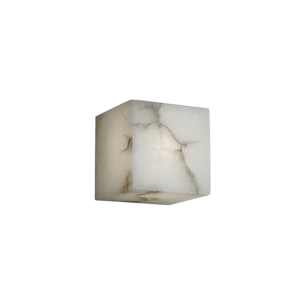 Metavaya Wall lamp L 12cm x W 12cm x H 12cm / L 28.3″ x W 4.7″ x H 78.7″ / Beige Marble wall lamp 6938617789213 M2023100703-1