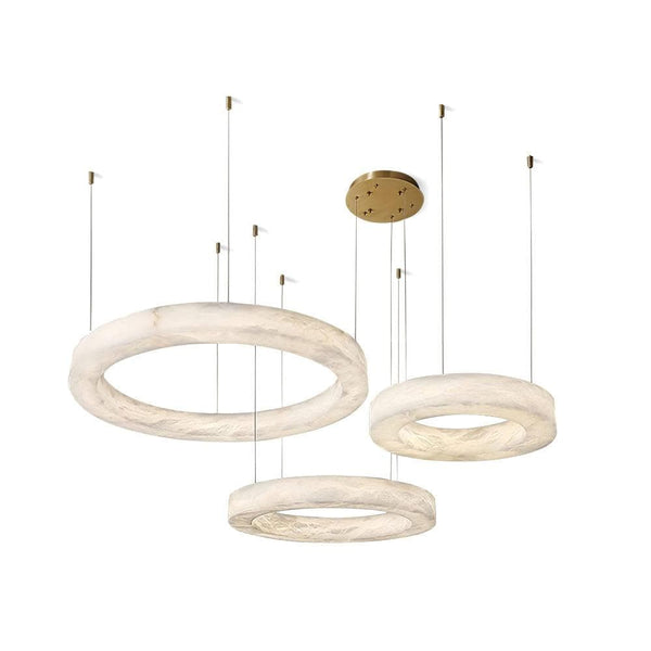 Metavaya Chandelier Alabaster Round Chandelier Marika Alabaster Chandelier- Buy online