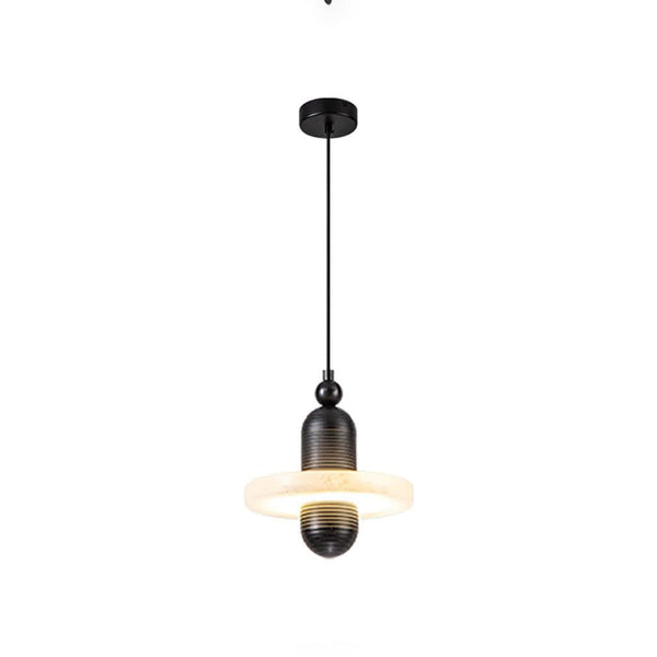 Metavaya Pendant Light single layer Dia 18 cm x H 15cm / ∅ 7.1″ x H 5.9″ / Black / Warm White Median Pendant Light 6938617813154 M2023110703-1