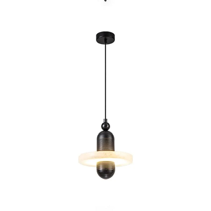 Metavaya Pendant Light single layer Dia 18 cm x H 15cm / ∅ 7.1″ x H 5.9″ / Black / Warm White Median Pendant Light 6938617813154 M2023110703-1