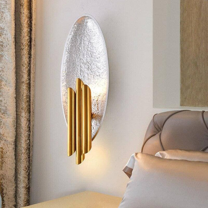 Metavaya Wall lamp Dia 18cm x H 46cm / ∅ 7.1″ x H 18.1″ / Gold & Silver Metal Sconce 6938617819545 M2023121001-2 Metal Sconce | Discounted Wall Sconce