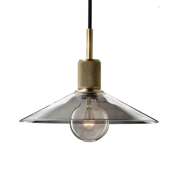 Metavaya Pendant lamp Dia 30cm x H 20cm / Glass Metal Slope Shade Pendant Lamp 822706697830 M2022081502-2