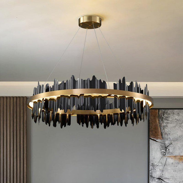 Metavaya Chandelier Midnight Shadow Chandelier Metal Midnight Shadow Chandelier