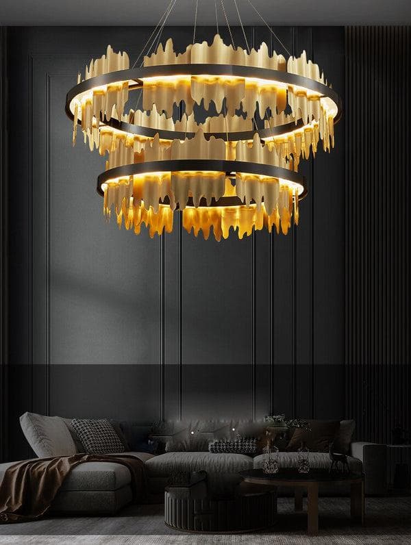 Metavaya Chandelier Midnight Shadow Chandelier Metal Midnight Shadow Chandelier