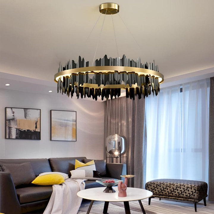 Metavaya Chandelier Midnight Shadow Chandelier Metal Midnight Shadow Chandelier