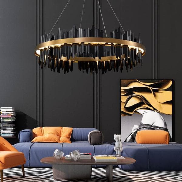 Metavaya Chandelier Midnight Shadow Chandelier Metal Midnight Shadow Chandelier