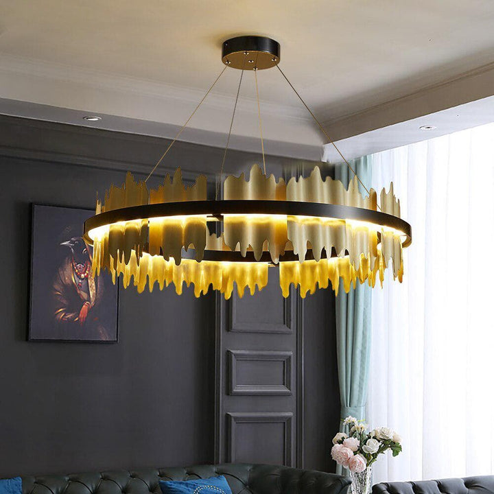 Metavaya Chandelier Midnight Shadow Chandelier Metal Midnight Shadow Chandelier