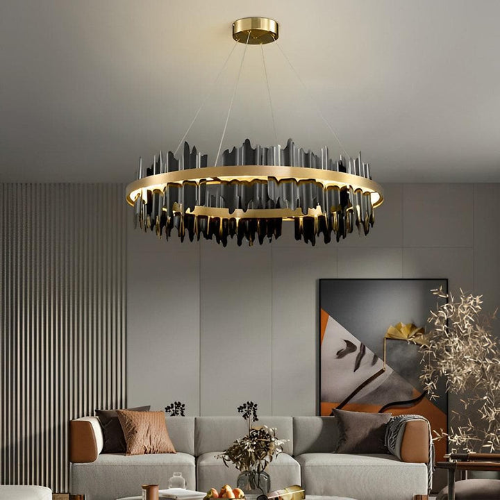 Metavaya Chandelier Midnight Shadow Chandelier Metal Midnight Shadow Chandelier