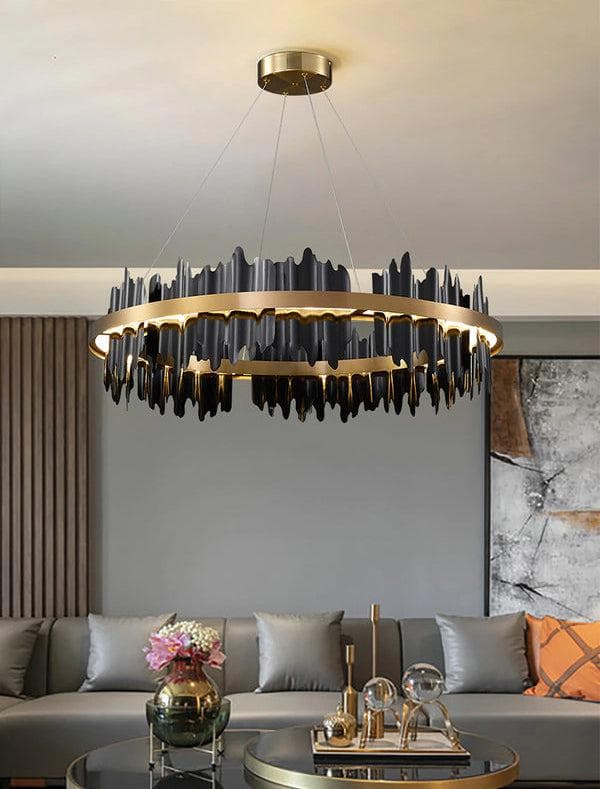 Metavaya Chandelier Midnight Shadow Chandelier Metal Midnight Shadow Chandelier