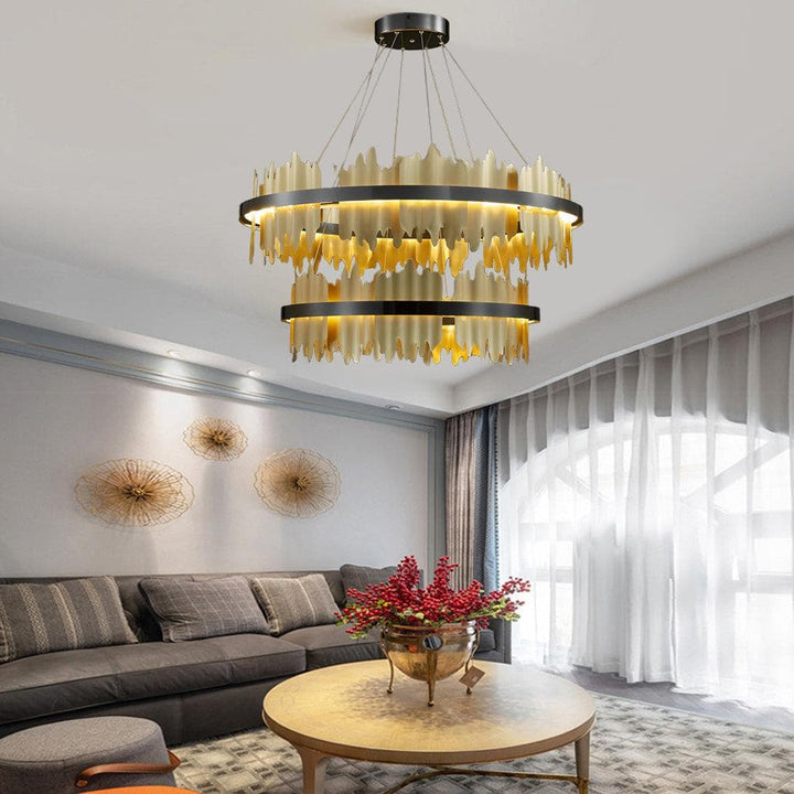 Metavaya Chandelier Midnight Shadow Chandelier Metal Midnight Shadow Chandelier