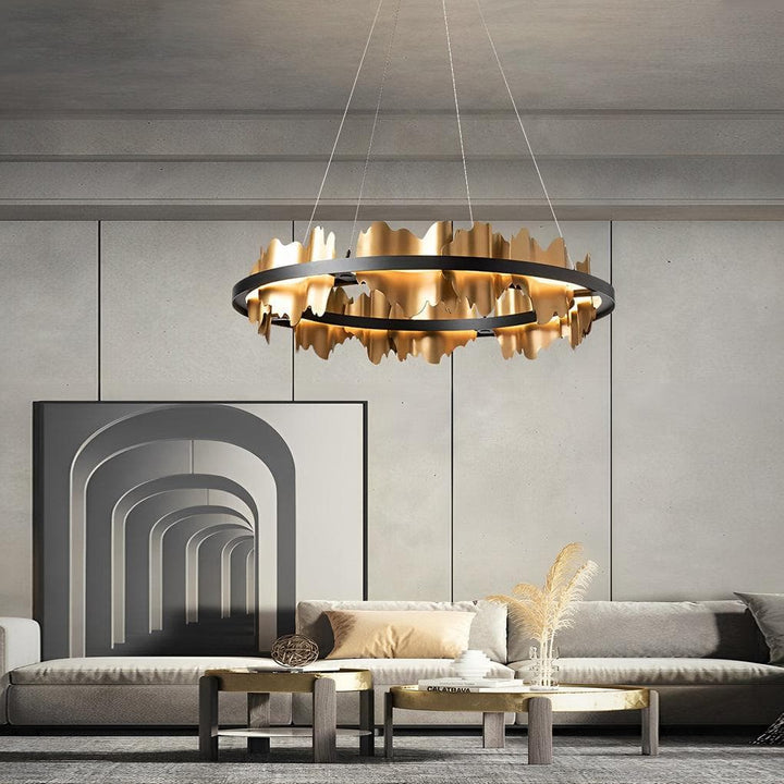 Metavaya Chandelier Midnight Shadow Chandelier Metal Midnight Shadow Chandelier