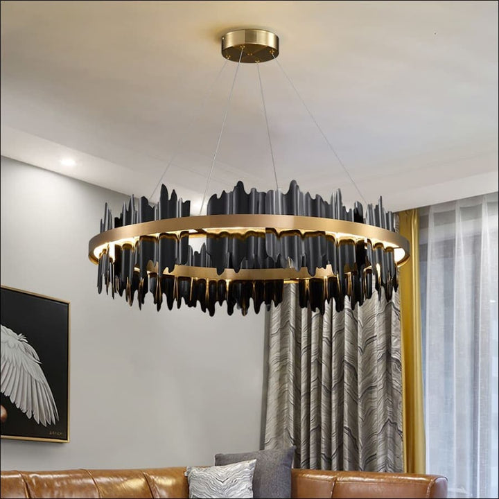 Metavaya Chandelier Midnight Shadow Chandelier Metal Midnight Shadow Chandelier