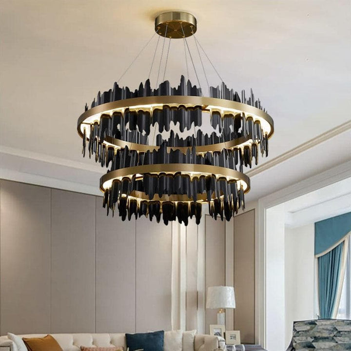 Metavaya Chandelier Midnight Shadow Chandelier Metal Midnight Shadow Chandelier