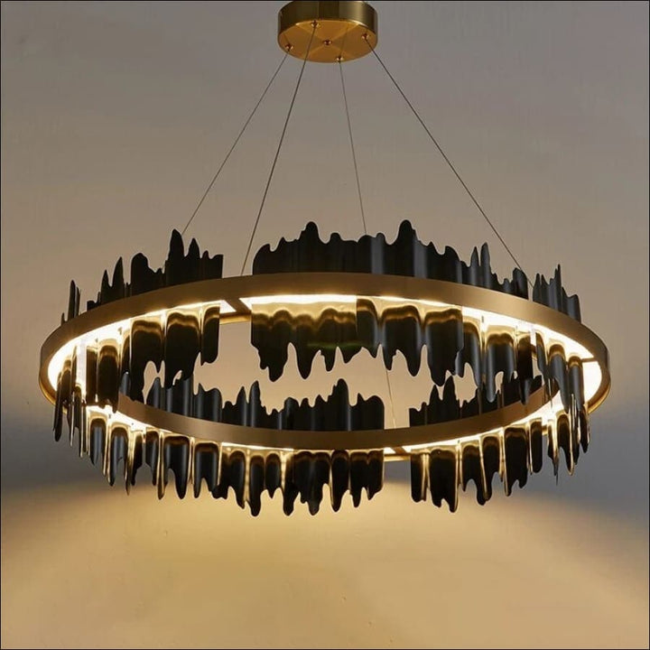 Metavaya Chandelier Midnight Shadow Chandelier Metal Midnight Shadow Chandelier