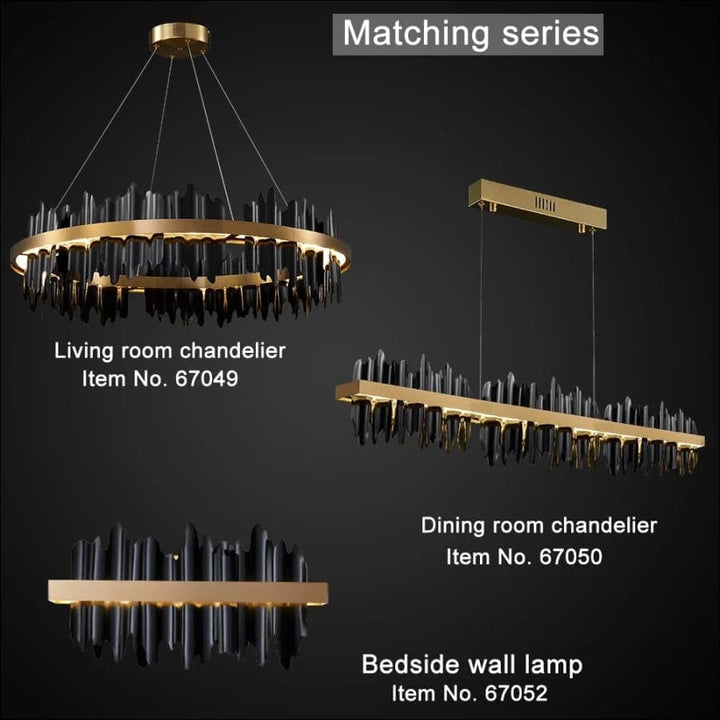 Metavaya Chandelier Midnight Shadow Chandelier Metal Midnight Shadow Chandelier