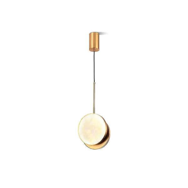 Metavaya Pendant light Dia 22cm x H 50cm / ∅ 8.7″ x H 19.7 / brass Moonshade Pendant Light 6938617818104 M2023120405-1 Marble Moonshadow Pendant Light  sale