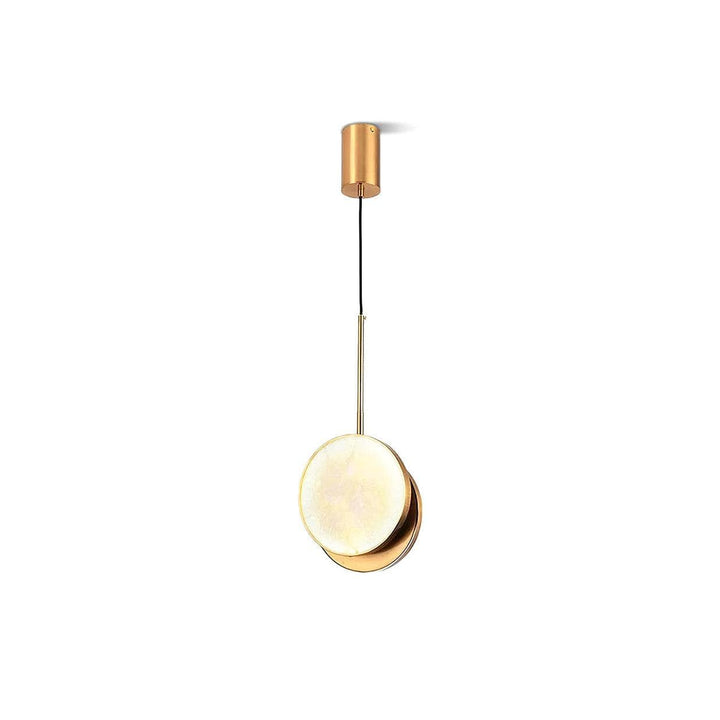 Metavaya Pendant light Dia 22cm x H 50cm / ∅ 8.7″ x H 19.7 / brass Moonshade Pendant Light 6938617818104 M2023120405-1 Marble Moonshadow Pendant Light  sale