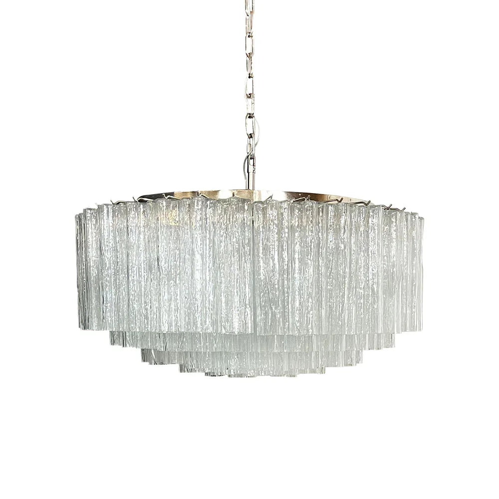 Large Transparent Tube Chandelier | Metavaya