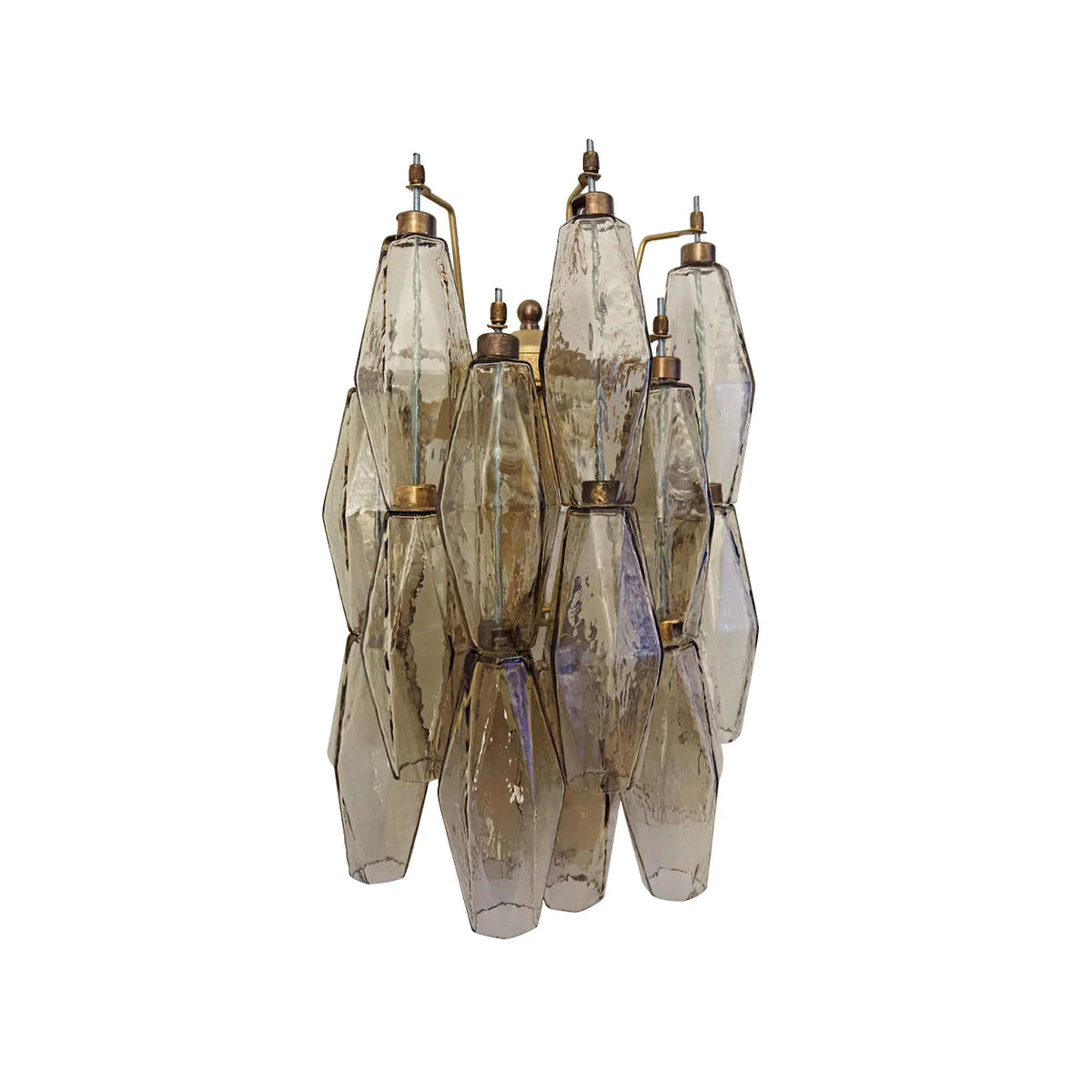 Poliedri Smoked Glass Wall Sconces | Metavaya