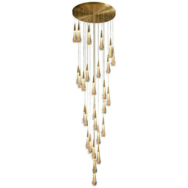 Metavaya Ceiling Lamp LED Glass Drops Chandelier