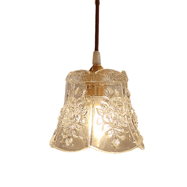 Metavaya Pendant light Dia 15cm x H 15cm / Gold Hexagonal Glass Hanging Lamp 6938617775377 M2023061903-1