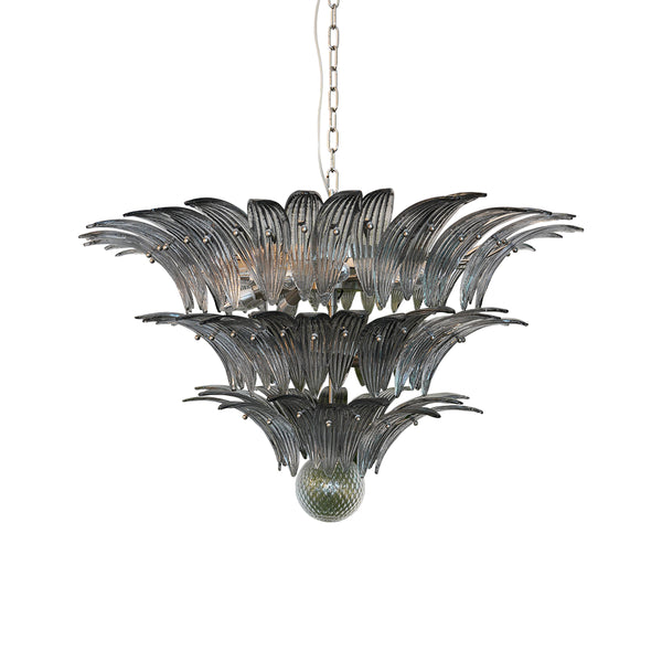 Palmette Murano Smoked Chandelier