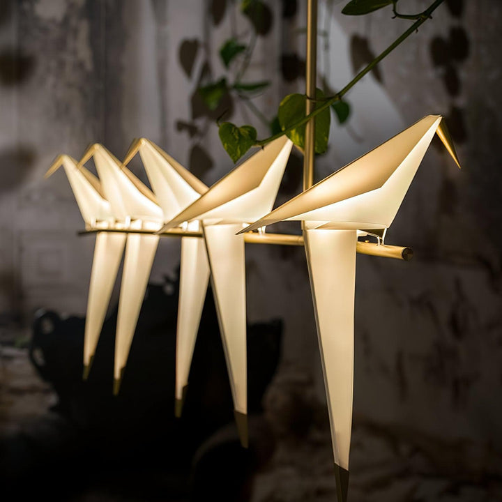 Metavaya Chandelier Paper Crane Bird LED Chandelier