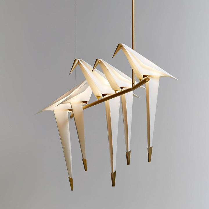 Metavaya Chandelier Paper Crane Bird LED Chandelier