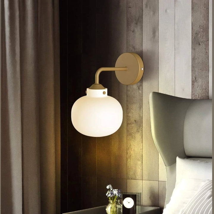 Metavaya Wall light Dia 20cm x H 25.7cm / ∅ 7.9″ x H 10.1″ / White Raito Wall Light 662668877150 M202403204-1 Brass Raito Wall Light- Buy online