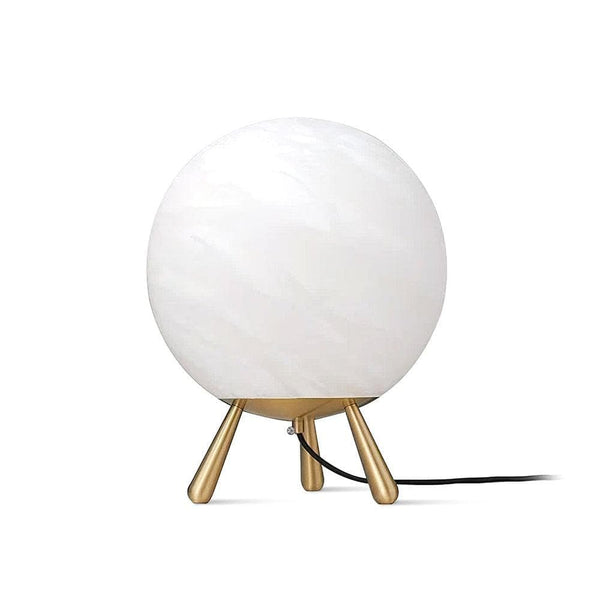 Metavaya Table Lamp Dia 15cm x H 20cm / ∅ 5.9″ x H 7.8″ / Gold&White / US plug Romi Table Lamp 6938617814465 M2023111201-1