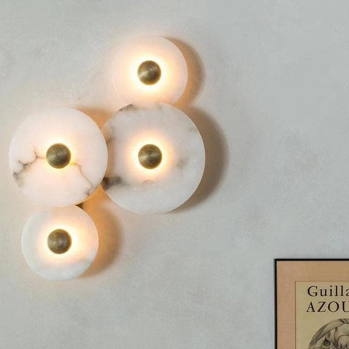 Metavaya Wall lamp Round Alabaster Wall Lamp