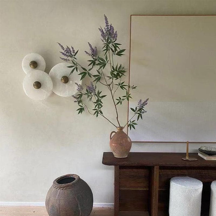 Metavaya Wall lamp Round Alabaster Wall Lamp